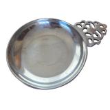 Vintage Pewter by Pewtarex including One Plate and Four Porridge Bowls