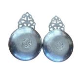 Vintage Pewter by Pewtarex including One Plate and Four Porridge Bowls