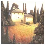 Two Framed Italian Scene Prints "Tuscany Evening" by James Wiens
