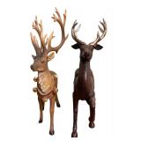 Five Christmas Deer Decorative Figurines
