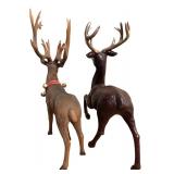 Five Christmas Deer Decorative Figurines