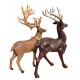 Five Christmas Deer Decorative Figurines