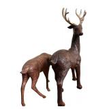 Five Christmas Deer Decorative Figurines