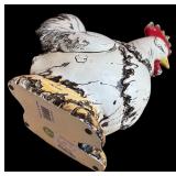 Three Adorable Decorative Chicken Figurines