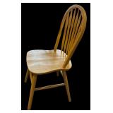 Two Vintage Yellow Wooden Chairs