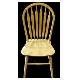 Two Vintage Yellow Wooden Chairs