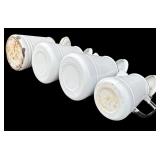 Vintage Enamel Ware Coffees White and Blue