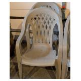 Grey Stackable Resin Patio Chairs