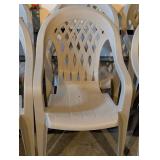 Grey Stackable Resin Patio Chairs