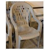 Grey Stackable Resin Patio Chairs