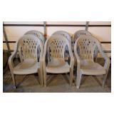 Grey Stackable Resin Patio Chairs