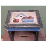 Pair of Painted Vintage Wood Stools