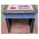 Pair of Painted Vintage Wood Stools