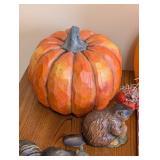 Decorative Fall Pumpkins and Signs