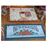 Decorative Fall Pumpkins and Signs