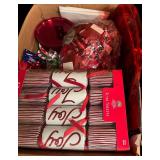 Large Christmas Lot of Boxes, Bags, Decor, Ribbons, Wrapping Pater and More