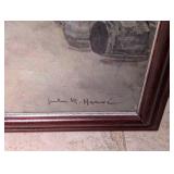Framed Scenic Jules Rene Herve Print