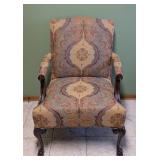 Elegant Claw Foot Upholstered Armchair