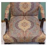 Elegant Claw Foot Upholstered Armchair