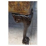 Elegant Claw Foot Upholstered Armchair