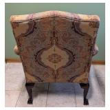 Elegant Claw Foot Upholstered Armchair