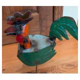 Three Decorative Metal Roosters