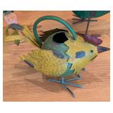 Three Decorative Metal Roosters