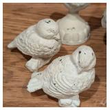 Variety of Ceramic and Metal Bird Figurines