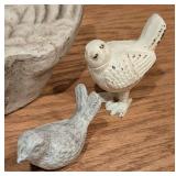 Variety of Ceramic and Metal Bird Figurines
