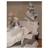 Lladro Feeding the Pigeons Porcelain Figurine