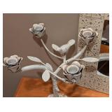 Rustic Style Small Wall Mirrors and Candleholder