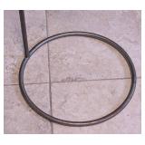 Glass Vase and Metal Holding Stand