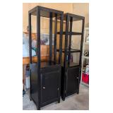 Pair of Espresso Wood Bookshelves