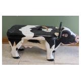 Adorable Wooden Cow Step Stool
