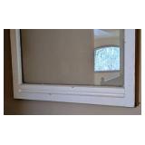 Vintage Painted Wood Window and Small Decorative Mirror