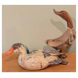Pair of Decorative Wood Ducks