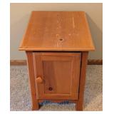 Small Pine Storage Side Table