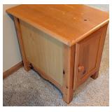 Small Pine Storage Side Table