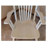 White Painted Wood Rocking Chair