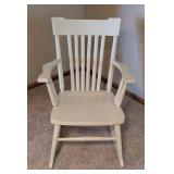 White Painted Wood Rocking Chair