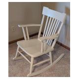 White Painted Wood Rocking Chair