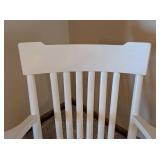 White Painted Wood Rocking Chair