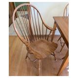 Vintage Windsor Back Chair and Dining Table Set