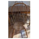 Vintage Windsor Back Chair and Dining Table Set