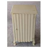 Pale Yellow Painted Petite Wood Storage Cabinet