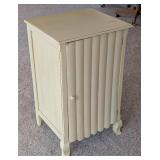 Pale Yellow Painted Petite Wood Storage Cabinet