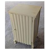 Pale Yellow Painted Petite Wood Storage Cabinet