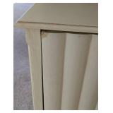 Pale Yellow Painted Petite Wood Storage Cabinet