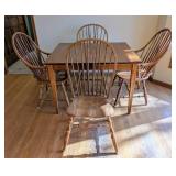 Vintage Windsor Back Chair and Dining Table Set