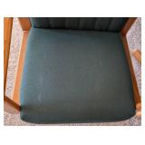 Vintage Round Dining Table and Rolling Chairs